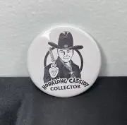 Vtg Hopalong Cassidy Collector 2.5” Pin Back Button Badge Western Cowboy Classic