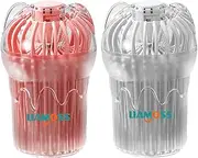 Dental Flossers with Floss Picks Portabl Case,50 Count LIAMOSS Minty Tooth Picks Flossers Handy Case,Cat-Inspired Design,Convenient and Hygienic,Suitable for Home, or Outdoors(WhitPink,2Pcs)