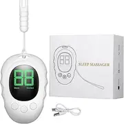 Palm Sleep Massager for Adults, Sleep Aid Instrument with LED Display & 2 Modes, USB Microcurrent Holding Slee-p Instrument, Improved Slee-p Aid & Anti-Anxiety Device (Whtie)