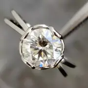 Round Solitaire Ring Flower Ring Love Engagement Ring Wedding Ring 925 Silver