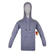 WOMEN HANDMADE ANDEAN ALPACA LIGHT GRAY PULL OVER HOODIE SZ XXL