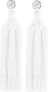 [Adoshine] Bohemian Tassel Earrings for Women Dangling Chandelier Boho Statement Layer Earrings Long Woven Large Thread Fringe Drop Earrings