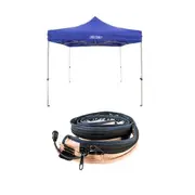 Adventure Kings Gazebo 3x3m UPF50+ Heavy Duty Steel Frame + LED Strip Light 1.3m