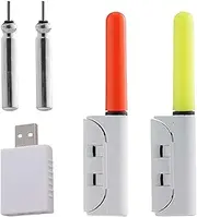 Fishing Glow Sticks,Fishing Lights for Night Fishing, Waterproof Night Fishing Accessory with Bite Alarm, LED Tip Light for Sea & Freshwater Fishing - Rechargeable & Long-Lasting