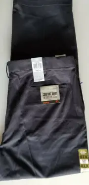 DOCKERS SIGNATURE Men Relaxed Stretch Pleat Cotton Chino Pant - 40x34 Black NEW