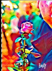 Password Web Address Book Impressionist Rose