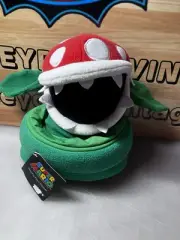 Super Mario Bros Piranha Plant Hand Puppet Plush Nintendo Uncute New With Tags