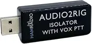 AUDIO2RIG Amateur Radio USB Sound Card Connector Supports VOX PTT Control USB Sound Card Connector Isolator USB Sound Adapter for Kenwood YAESU ICOM Business Radio