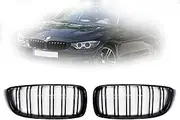 YGHPN Front Grills 2PCS Car Front Hood Grille Racing Grills，for BMW，for 4 Series F32 F33 F36 F80 F82 M4 13-19 Double Slat Line Replacement Part