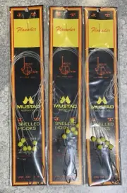 3 Packs JT Jeros Tackle Mustad Flounder Snelled Rigs Size 8