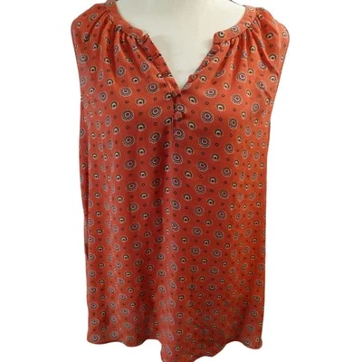 Loft Women's Medium Sleeveless Blouse Business Casual Peasant NWT