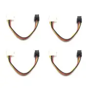 4Pack 4-Pin Molex to 6-Pin PCI-Express Video Card Power Converter Adapter Cable