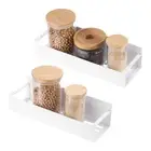4pcs Magnetic Spice Rack Organizer for Refrigerator, White