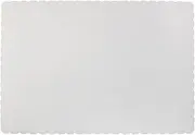 Paper Placemats - Disposable - Scalloped Edge (White, 100)