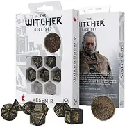 Q Workshop The Witcher Vesemir: The Sword Master Dice 7 Piece Set with Coin
