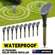 12PCS Ultrasonic Solar Snake Repeller Repellent Waterproof Frequency Garden hmoe
