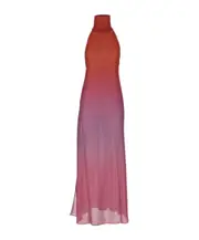 Oséree Lurex Halterneck Midi Dress Pink