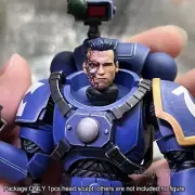 Premium 1/18 Battle Damage Arnold Head Sculpt For 3.75" Joytoy Warhammer 40k