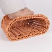 Daily Use Retro Large Capacity Removable Imitation Rattan Bicycle Basket