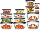 Rubbermaid 28-Piece Clear/Grey Food Storage Containers, Premium Snap Bases, and