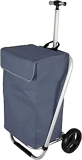Karlstert Telescopic Handle Shopping Trolley, 40 Litre Capacity, Navy