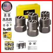 Durable 5-Piece Bolt Extractor Kit with 1/2" Drive for Mechanics & DIYers