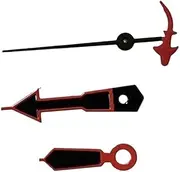 [WUYONGSI] 3pcs Red Watch Hands with Turtle/Fish/Trident/Rudder Second Needle Men's Watch Accessories Fit NH35/NH36/4R Movement(Package 1)