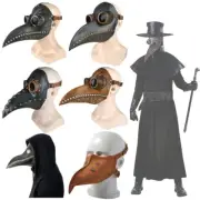 Plague Doctor Mask Long Nose Latex Steampunk Bird Crow Halloween Accessory