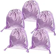 WOONEKY 5Pcs Reusable Drawstring Bags for Jewelry Cosmetics Compact Storage Pouches for Sleepover Party Supplies and Special Events