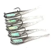 Soft lure 10 pieces Flounder set Jig head Worm Sea bass Flounder Hairtail