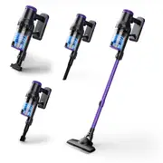 YOPOWER Corded Vacuum Cleaner with One-Click Dust - 20KPa Suction - 5 Heads - Flexible Head - 5m Cord - Wall-Mountable