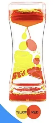 Toy - Liquid Motion Bubbler Timer Hourglass Yellow Red