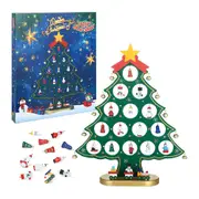 Christmas Tree Advent Calendar 24 Days Countdown to Christmas Tabletop Wooden Advent Calendar Tree
