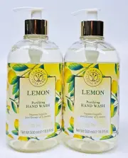 2 Erbario Toscano LEMON Purifying Liquid Hand Wash Luxury 16.9 oz