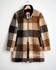 Pendleton Wool Blend Walker Cream Jacket Coat Double Zip New Size XL