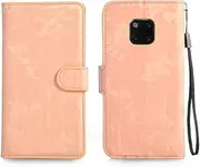 LYX Horizontal Flip 3D Gradient Color PU + TPU Leather Case for Huawei Mate 20 Pro, with Holder & Card Slots & Photo Frame (Black) Durable (Color : Pink)
