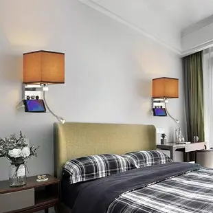 現代簡約壁燈美式創意臥室usb充電壁燈歐式酒店客房床頭燈【青木鋪子】