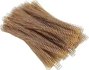 XTevu Binding Coil, 100Pcs Plastic Spine and Spiral Comb 19mm 48 Teeth, 4:1 Pitch Binding Coil Set for A4 170 Sheet Document (Gold)