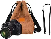 Camera Bag with Drawstring Camera Storage Bag Lens Case Portable Adjustable Shoulder Strap for Photographers Traveling