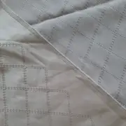 1+ Yards VTG Sueded / Shiny Fabric 58" X 56" Extra Wide Beige Tan Patchwork