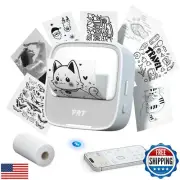 PRT Sticker Printer, Mini Thermal Printer Bluetooth Portable Sticker Maker wi