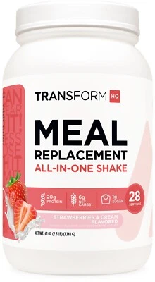 TransformHQ Meal Replacement Shake Powder 28 Servings (Strawberry & Cream)