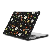 MacBook Pro 16-inch (M1 - M4) Bounce Case Flower Power Black Macbook Case by Martina Martian