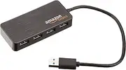 Amazon Basics 4 Port USB 3.0 Hub with 5V/2.5A Power Adapter