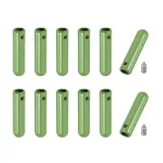 12 Pcs Shoelace Tips with Screw, Alloy 25mm Aglets End Tip for DIY, Bright Green