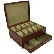 Leatherkart Leather Watch and Jewellery Box - Tan