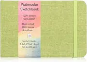 40 Sheets Watercolor Journal A5, 140 lb/300 GSM Watercolor Sketchbook Cold Press Watercolor Paper Watercolor Notebook for Painting, Drawing