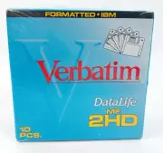 Verbatim MF 2HD 3.5" Floppy Disks Diskettes 1.44 Mb 10 pack DataLife SEALED NEW