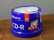 sealed new Memorex CD-R 50 Pack NEW 52X 700MB 80min Blank Spindle CD
