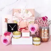 Relaxing Spa Gift Box for Her - Pampering Gifts for Women, Mom, Wife, Sister, Best Friend - Unique Bath Set with Gift Ideas